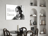 Tupac Shakur Glass Wall Art