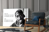 Tupac Shakur Glass Wall Art