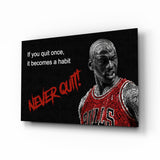 Michael Jordan Glass Wall Art