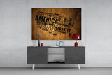 USA Map Glass Wall Art