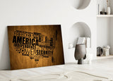 USA Map Glass Wall Art