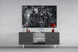 Batman, Catwomen and Bane Glass Wall Art