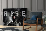 Batman Rise Glass Wall Art