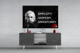 Einstein Glass Wall Art