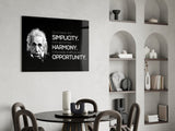 Einstein Glass Wall Art