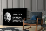 Einstein Glass Wall Art