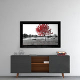 Red Tree Glass Wall Art