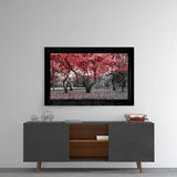 Red Trees Glass Wall Art