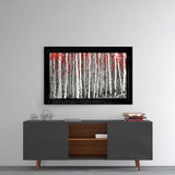 Red Forest Glass Wall Art