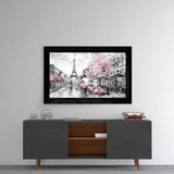 Pink and Paris Glass Wall Art