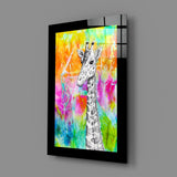 Giraffe Glass Wall Art