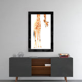 Curious Giraffe Glass Wall Art