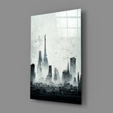 Old City Silhouette Glass Art || Designer's Collection