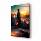 Towards Sunset Glass Wall Art || Designer's Collection