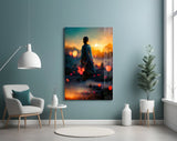 Towards Sunset Glass Wall Art || Designer's Collection