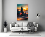 Towards Sunset Glass Wall Art || Designer's Collection