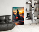 Towards Sunset Glass Wall Art || Designer's Collection