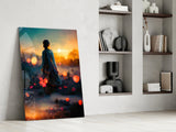 Towards Sunset Glass Wall Art || Designer's Collection