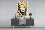 Marilyn Monroe Glass Wall Art || Designer's Collection