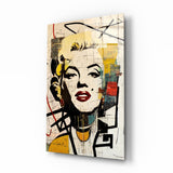 Arte della parete di vetro Marlyn Monroe