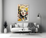 Marilyn Monroe Glass Wall Art || Designer's Collection