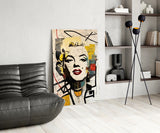 Marilyn Monroe Glass Wall Art || Designer's Collection