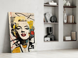 Marilyn Monroe Glass Wall Art || Designer's Collection