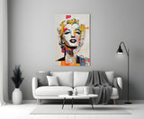 Marilyn Monroe Glass Wall Art || Designer's Collection