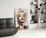 Marilyn Monroe Glass Wall Art || Designer's Collection