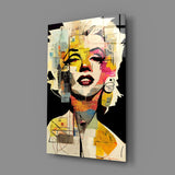 Marilyn Monroe Glass Wall Art || Designer's Collection