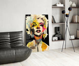 Marilyn Monroe Glass Wall Art || Designer's Collection