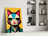 The Cat Glass Wall Art || Designer's Collection