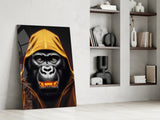 Angry Smile Glass Wall Art || Designer's Collection