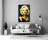 Marilyn Monroe Glass Wall Art || Designer's Collection