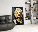 Marilyn Monroe Glass Wall Art || Designer's Collection