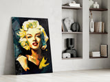 Marilyn Monroe Glass Wall Art || Designer's Collection