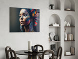 Girl with a Tattoo Glass Wall Art || Designer's Collection