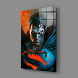 Bloody Superman Glass Wall Art || Designer's Collection