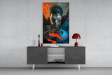 Bloody Superman Glass Wall Art || Designer's Collection