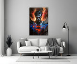 Bloody Superman Glass Wall Art || Designer's Collection