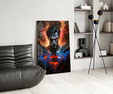 Bloody Superman Glass Wall Art || Designer's Collection