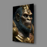 Ape King Glass Wall Art || Designer's Collection