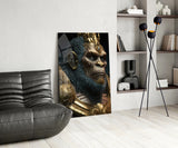 Ape King Glass Wall Art || Designer's Collection