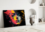 Rebel Beauty Glass Wall Art || Designer's Collection