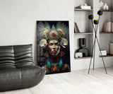 Flower Monarch Glass Wall Art || Designer's Collection