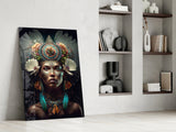 Flower Monarch Glass Wall Art || Designer's Collection