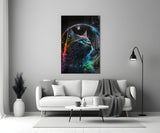 Moon Cat Glass Wall Art || Designer's Collection