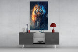 Flaming Nobility Glass Wall Art || Designer's Collection