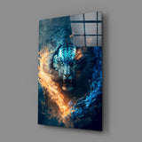 Flaming Anger Glass Wall Art || Designer's Collection