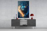 Flaming Anger Glass Wall Art || Designer's Collection